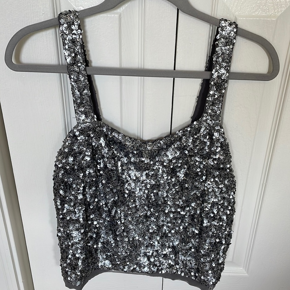 Sparkly crop tank